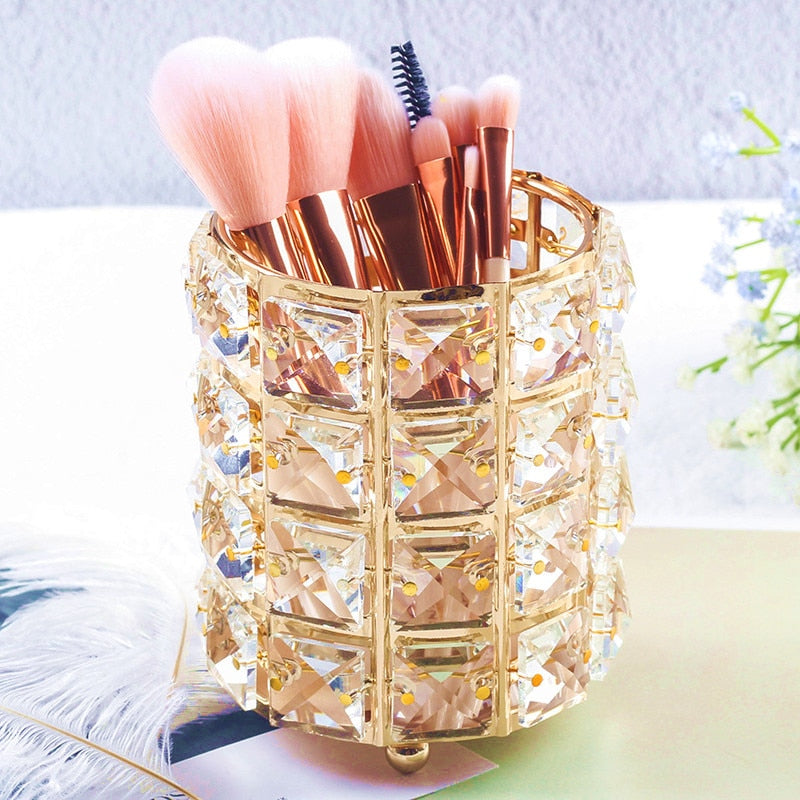 Crystal Makeup Brush Organizer