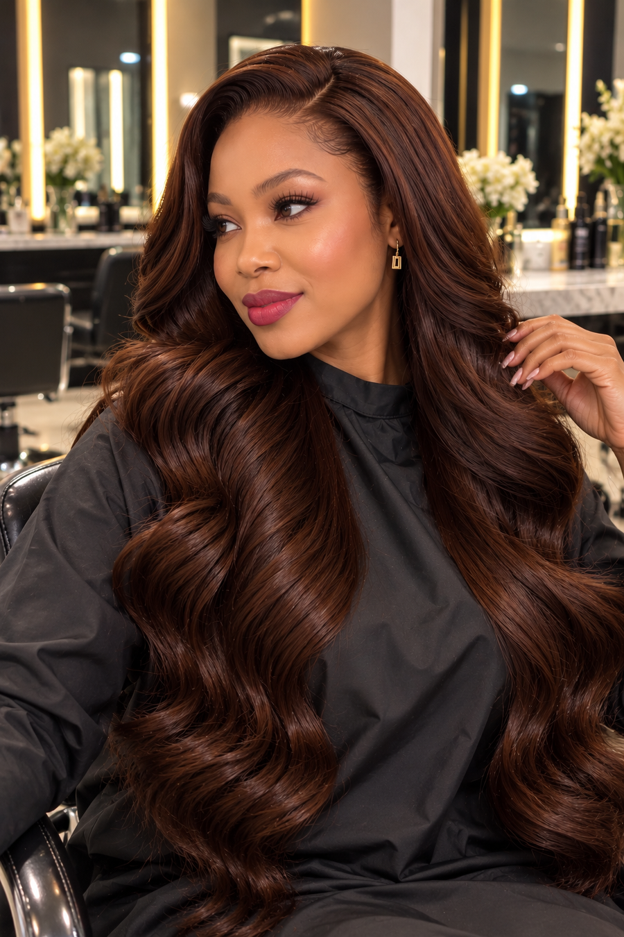Mocha Brown Double Drawn Body Wave Virgin Hair Wig — #4
