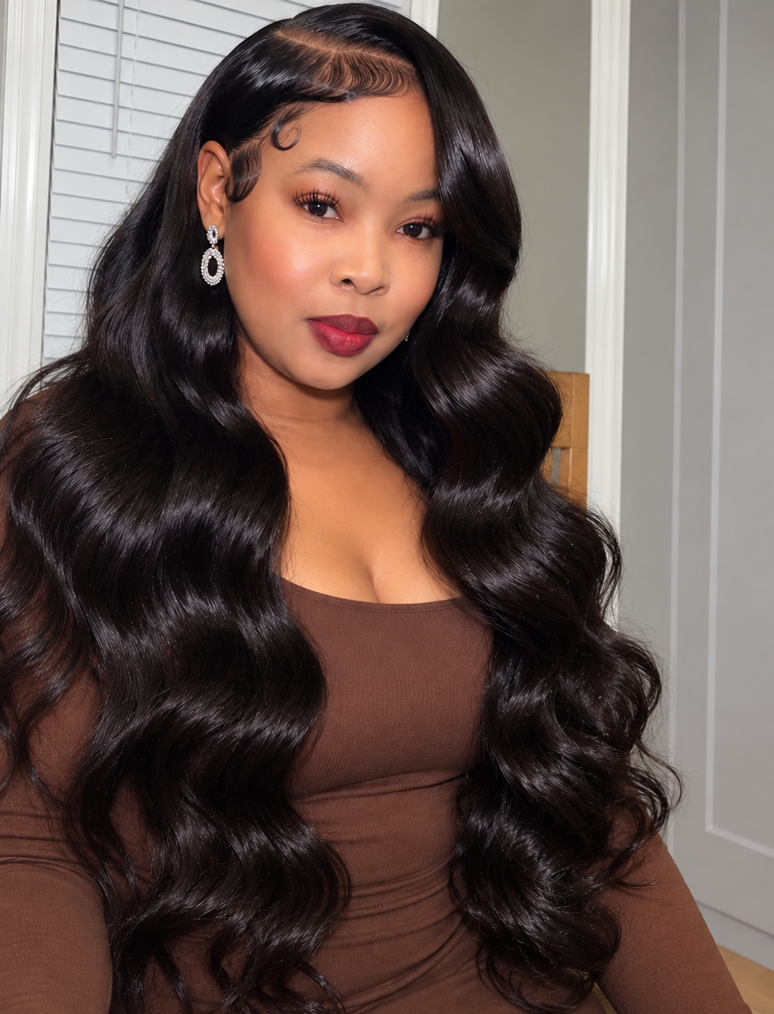 Premium Double Drawn Body Wave Virgin Hair Wig 24'