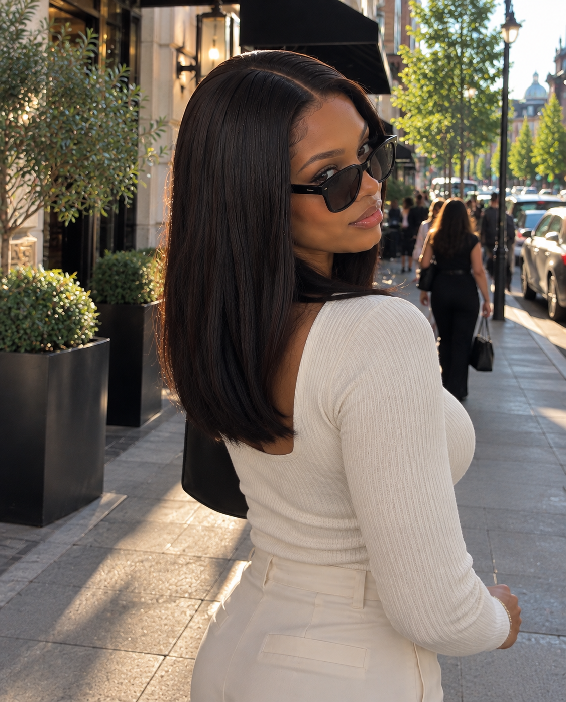 Double drawn Straight Virgin Hair Bob — 14"/16" Natural Black